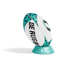 Ballon de rugby – RAM Rugby – Micro Softfeel Ballon de rugby – Taille 2,5 –  Perfect Starter Boule – Convient pour enfants – Âge 2–5 – Bleu