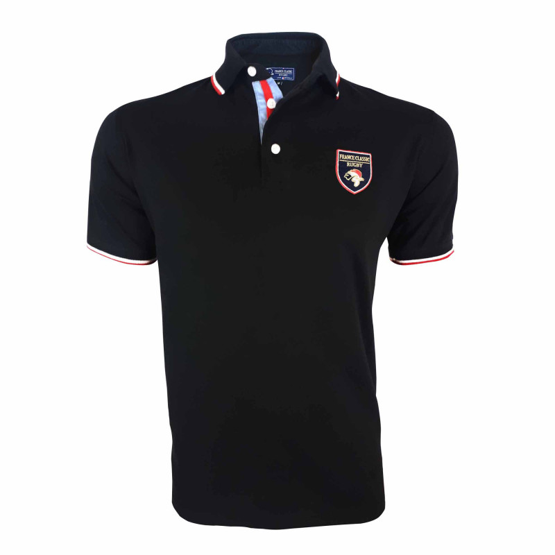 Polo Noir uni France Classic Rugby