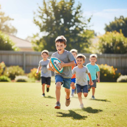 Ballon de rugby BERUGBE enfants  Taille 4 « Funnyz » – Loisirs