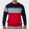 Sweat Molleton - Col Rond - Bande BRB Horizontale - Berugbe - Marine/Rouge